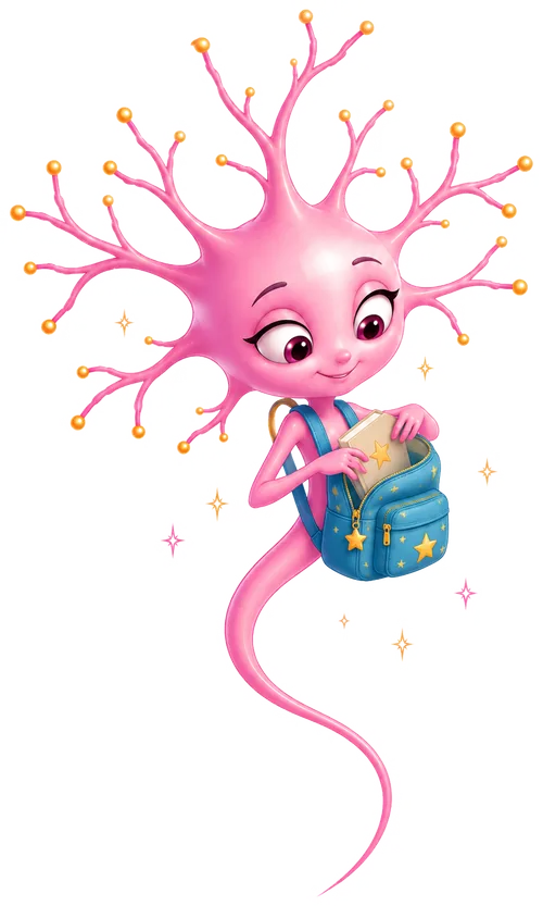Lilirone, son sac à dos et un livre